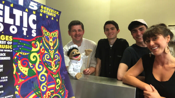 Some of the team behind Pat & Kevin's on the Square. That's Pat on the left. He also showed me the new restaurant they'll be opening soon that will also have entertainment.