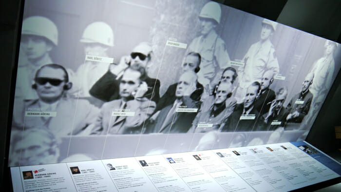 The accused box. nuremberg